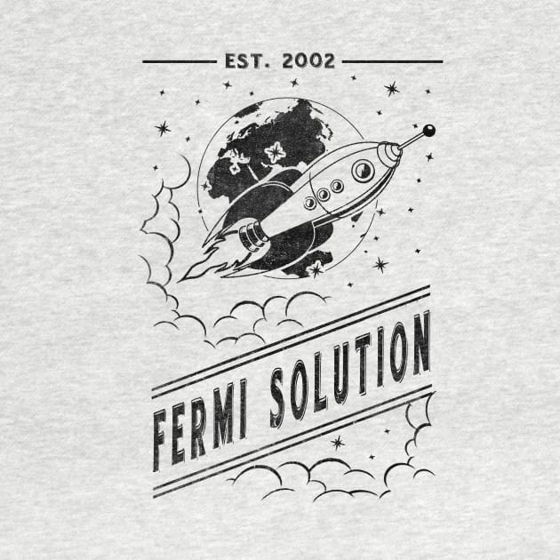 The Fermi Solution (black monochrome) by nukular_designs